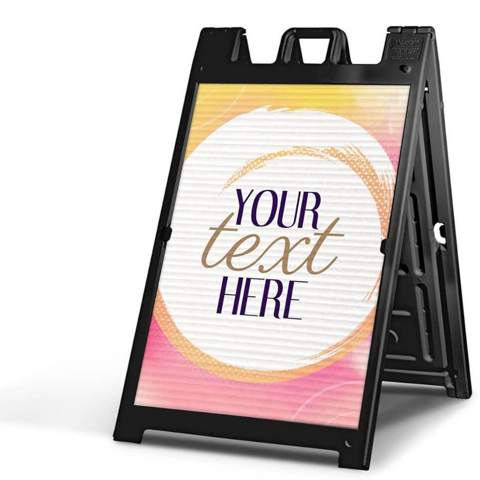 Deluxe A Frame Sidewalk Sign Full color