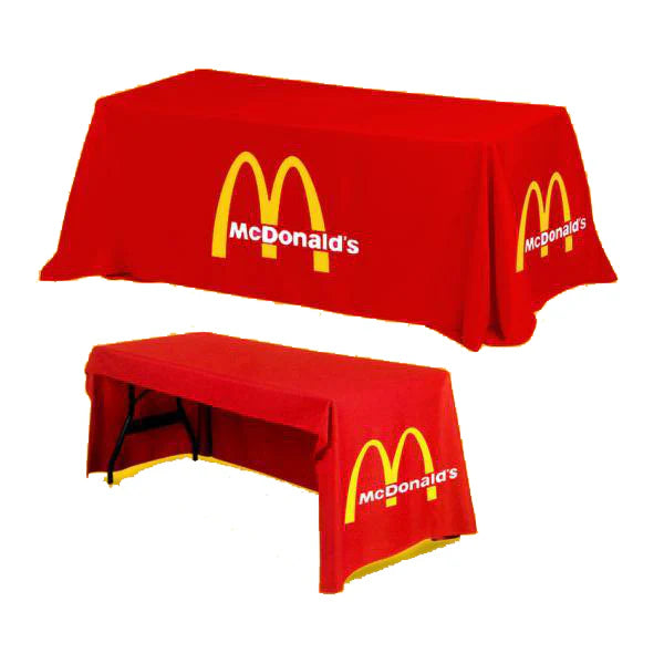 Funda de mesa personalizada, 3 lados: ¡Mejora tu stand!