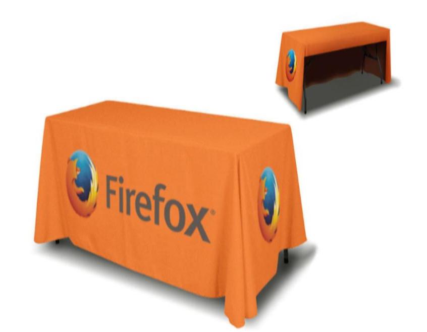 Custom Table Throw Cover – 3 Sides: Elevate Your Booth Game!