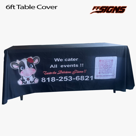 Funda de mesa personalizada, 3 lados: ¡Mejora tu stand!