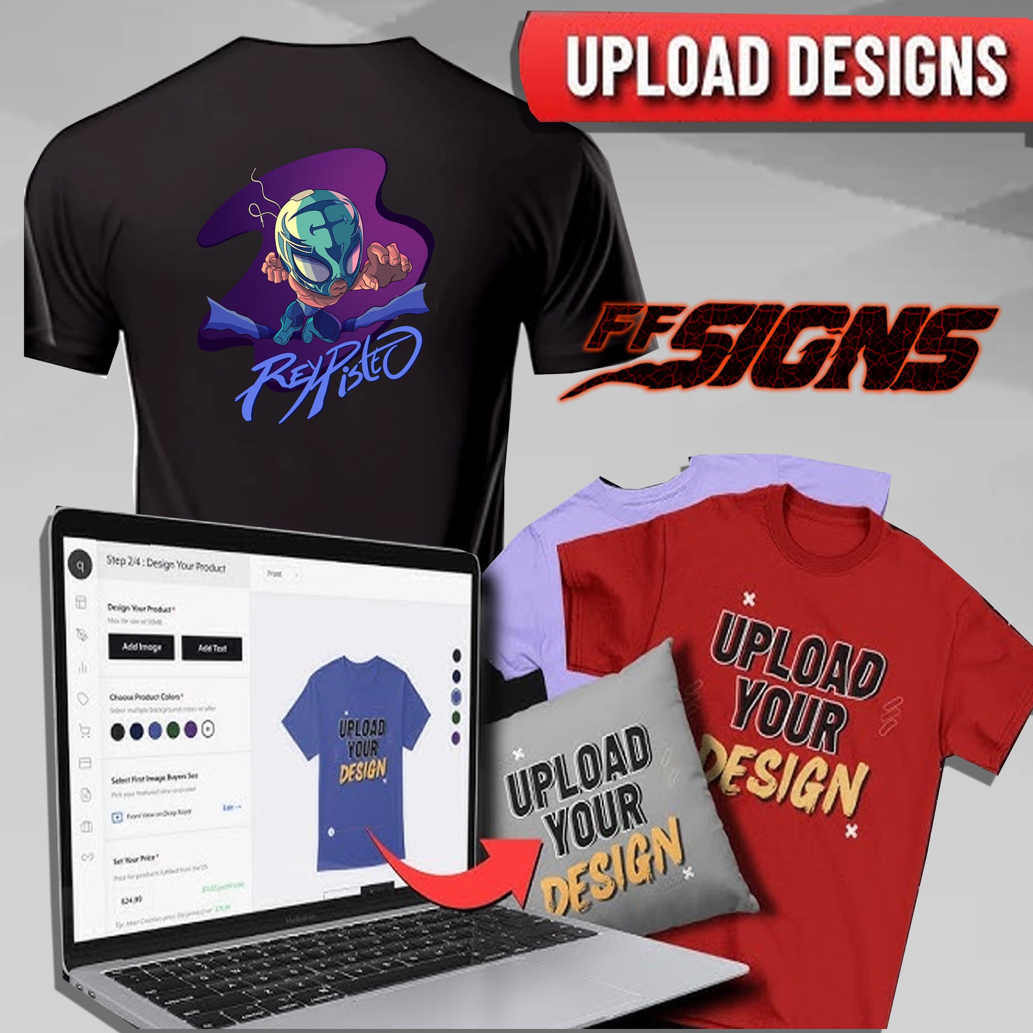 CUSTOM T-SHIRT DTG PRINTED BACK/FRONT LEFT CHEST LOGO