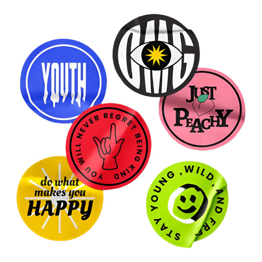 Pegatinas circulares personalizadas