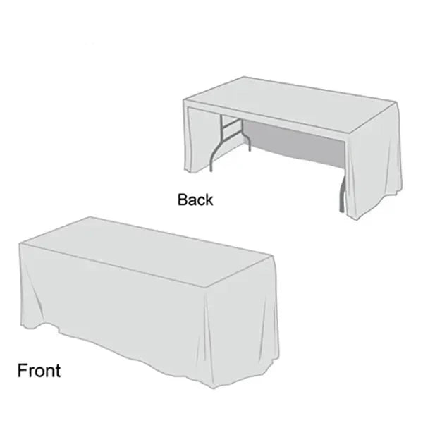 Custom Table Throw Cover – 3 Sides: Elevate Your Booth Game!